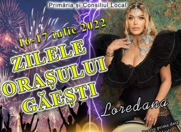Găești, un spectacol de excepție, vor urca pe scenă  artiștii Steliana Sima, Ralflo, Oana Radu, Johny Romano, Conect-R și Loredana Groza