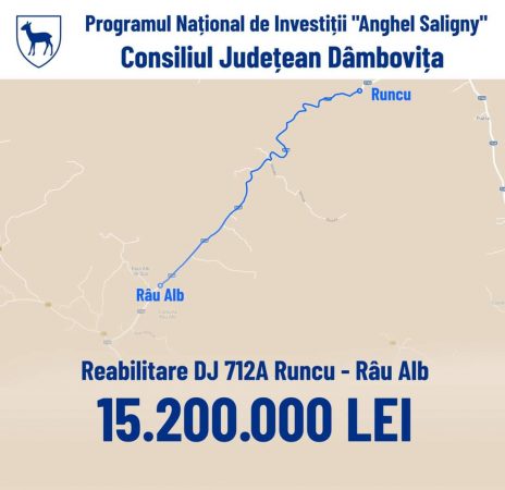 Vești extraordinare, s-a semnat contractul de finanțare pentru proiectul de „Reabilitare DJ 712 A Runcu-Râu Alb”