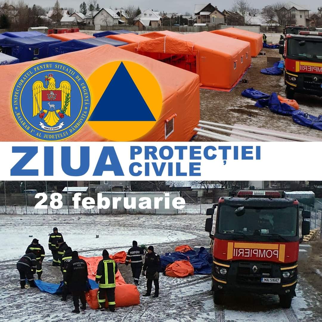 ISU “Basarab I” Dâmbovița organizează în perioada 25.02 – 04.03.2023, “Săptămâna Protecției Civile”