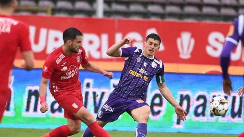 Chindia Târgoviște a pierdut partida cu FC Argeș, scor final 0-1