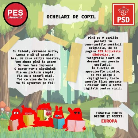PES Activists Dâmbovița alături de copii, va realiza o carte digitală cu benzi desenate, povești și poezii