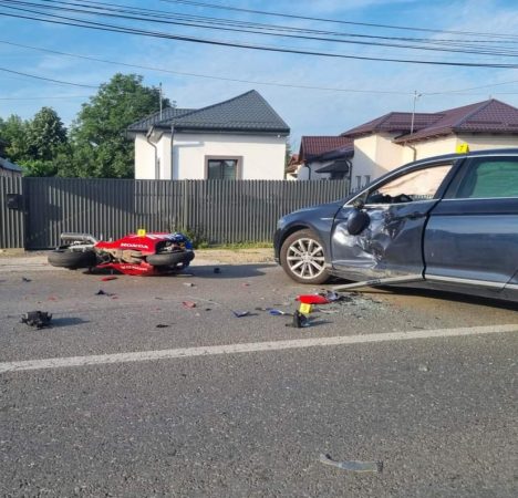 Un motociclist a fost rănit grav într-un accident produs în comuna Răzvad