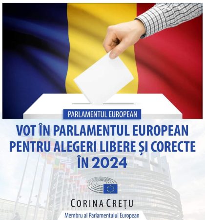 Vot în Parlamentul European pentru alegeri libere și corecte în anul 2024