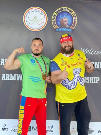 Sergiu Țecu a obținut titlurile de CAMPION EUROPEAN – braț stâng și VICECAMPION EUROPEAN – braț drept