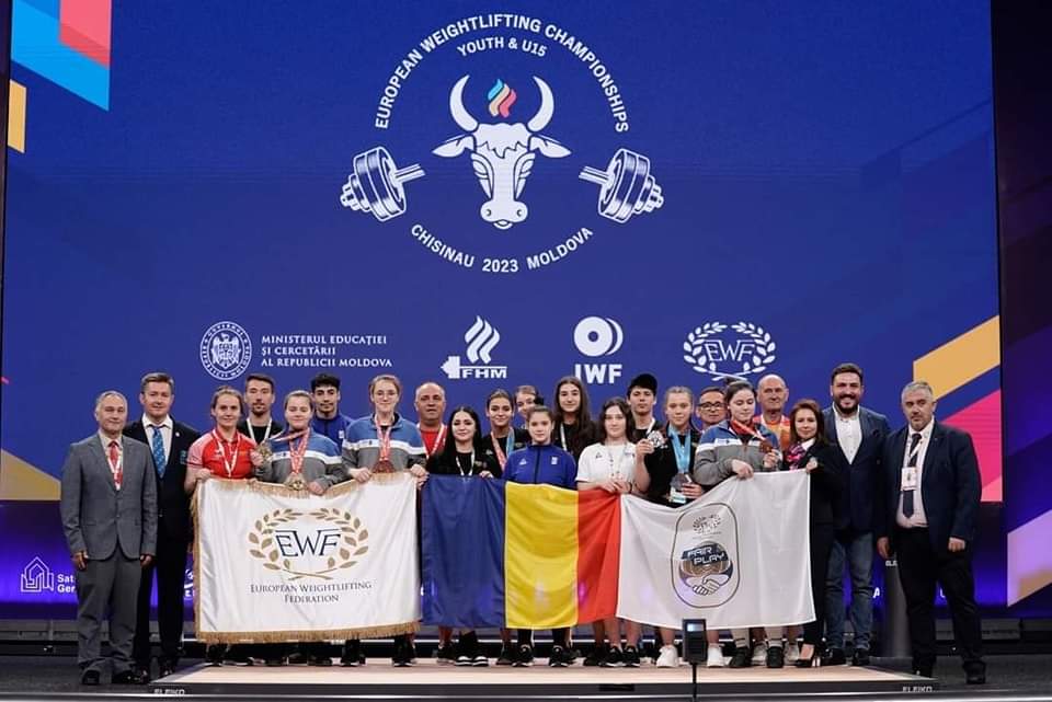 24 de medalii - 8 de aur, 8 de argint și 8 de bronz, a câștigat România,  la ediția 2023 a Campionatelor Europene de Haltere Tineret și U15 de la Chișinău