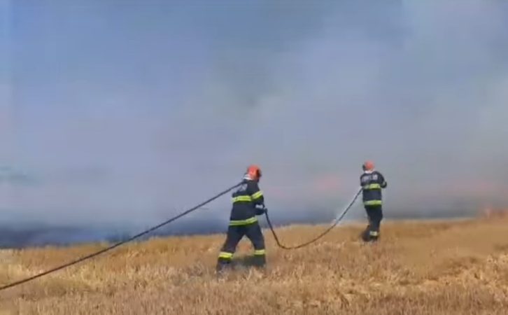 În plin val de caniculă, pompierii dâmbovițeni se confruntă cu incendii de vegetație uscată