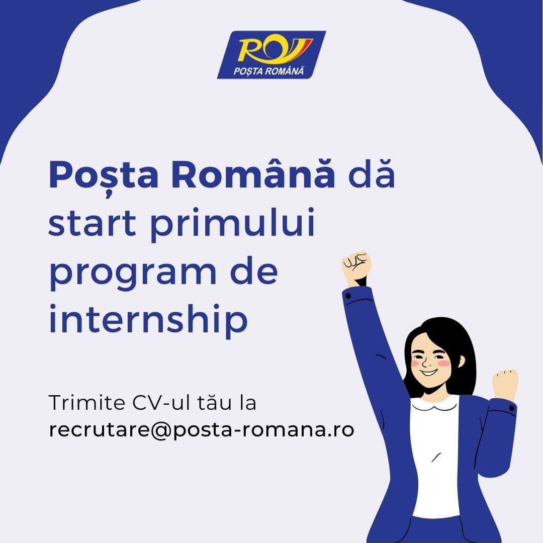 Dacă ești student sau absolvent și vrei să faci primul pas în cariera profesională, aplică pentru un interhnship plătit la Poșta Română. Îți este dedicat ție!