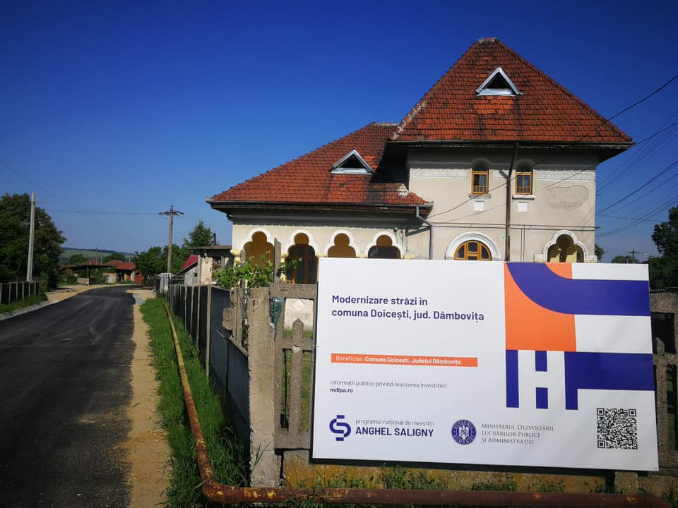 În comuna Doicești, patru investiții cu finanțare prin PJDL , se apropie de finalizare, patru  din cele cinci  lucrări finanțate de Consiliul Județean Dâmbovița