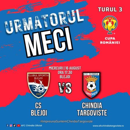 Cupa României, Blejoi-Chindia Târgovişte