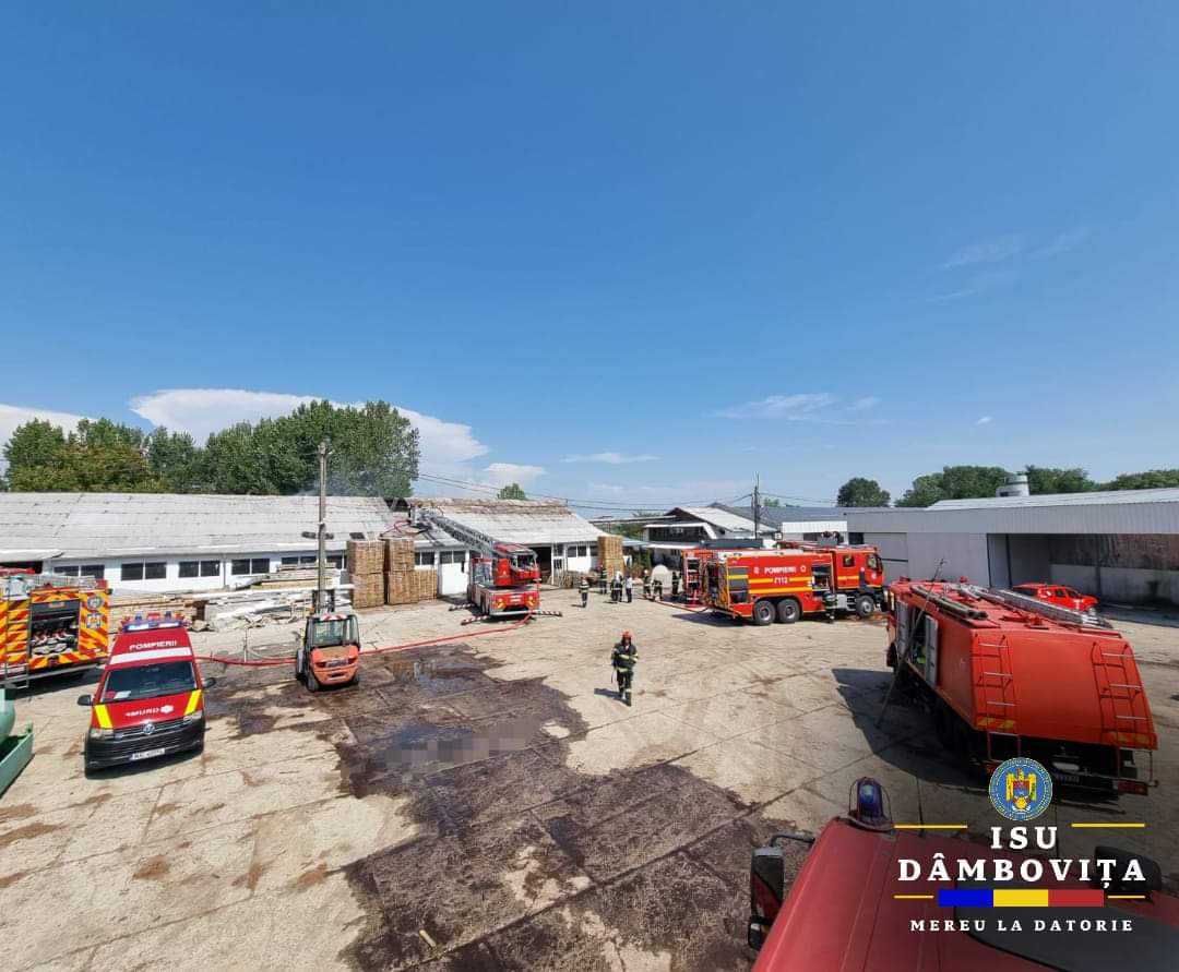 Incendiu puternic la o hală unde se prelucra material lemno, din orașul Găești.Și când simți că nu mai poți, tot poți puțin! 24 de ore din 24