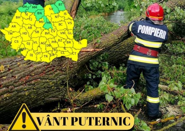 Avertizare meteo: Cod galben de vânt, în județul Dâmbovița