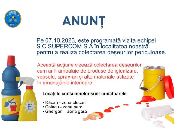 Important pentru locuitorii din Răcari!