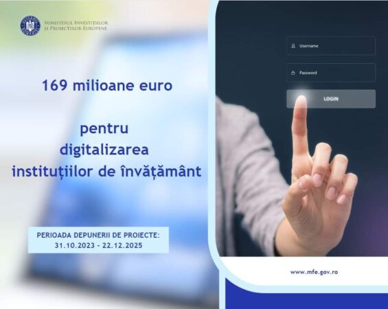 Marți, 31 octombrie 2023, se deschide apelul de proiecte „Digitalizarea în educație”
