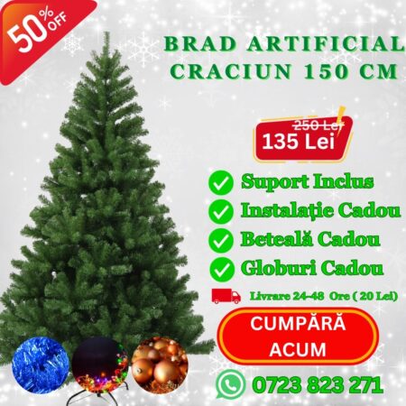 Bradul Artificial pentru un Crăciun Plin de Căldură și Iubire