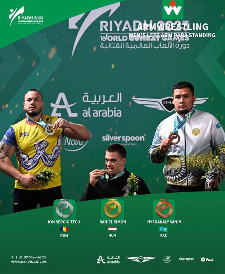 România a obținut rezultate spectaculoase la " World Combat Games" , sportivii români au urcat pe podiumul mondial de skandenberg, inclusiv răcăreanul Sergiu Țecu.