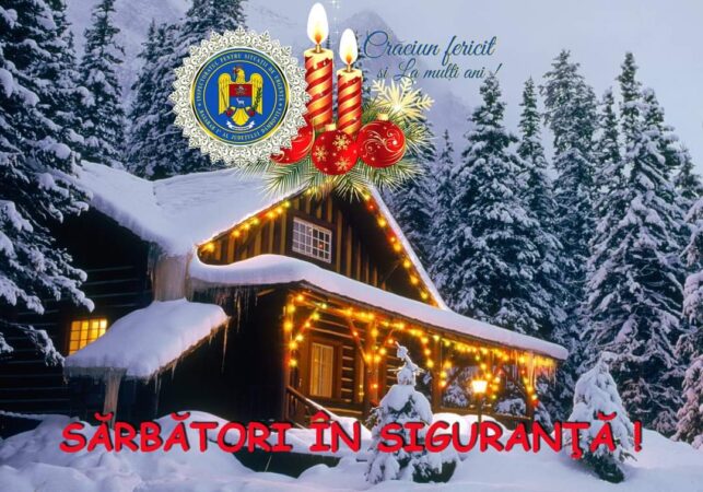 Premergător Sărbătorilor de Iarnă, cadrele Inspecţiei de Prevenire din Inspectoratul pentru Situaţii de Urgenţă “Basarab I” al Judeţului Dâmboviţa desfăşoară o serie de activităţi
