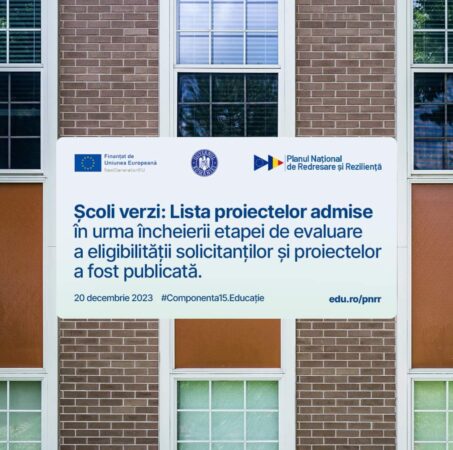  A fost  publicată lista intermediară cu rezultatele etapei de evaluare a eligibilității proiectelor depuse în cadrul apelului „Construirea și dezvoltarea unei rețele-pilot de școli verzi”.