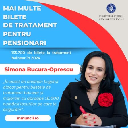 135.720 de bilete la tratament balnear vor fi asigurate în acest an prin Casa Națională de Pensii Publice dintre acestea