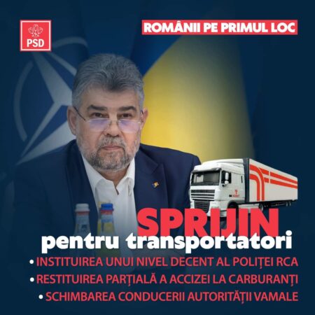 Premierul Marcel Ciolacu a propus primele măsuri pentru îndeplinirea revendicărilor transportatorilor români Premierul Marcel Ciolacu a propus primele măsuri pentru îndeplinirea revendicărilor pe care transportatorii români le-au transmis Guvernului României.