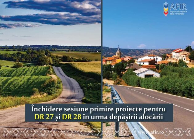 AFIR anunță epuizarea fondurilor disponibile pentru intervenția DR-27 Crearea/ modernizarea infrastructurii de acces agricolă