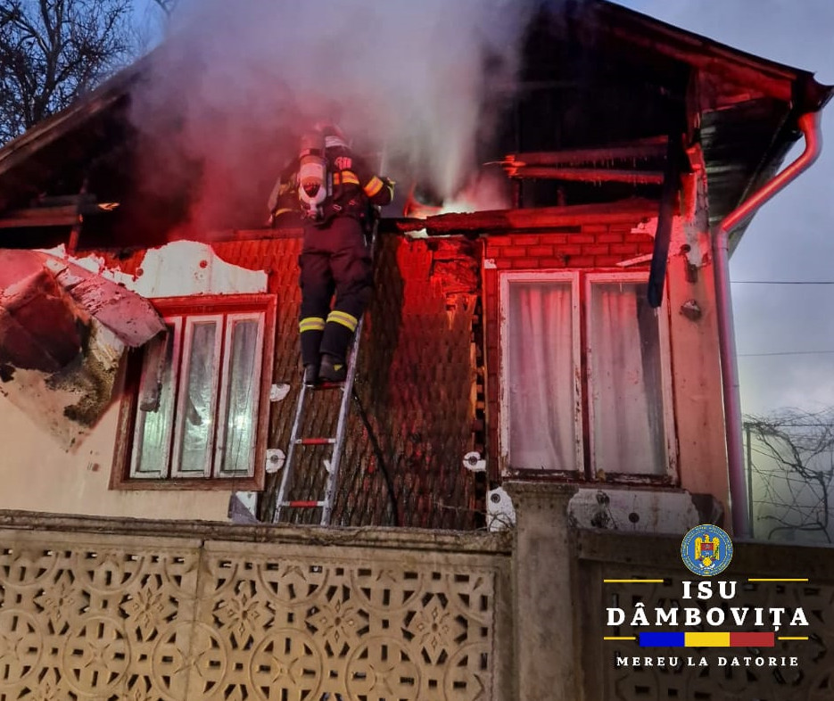 O adevărată desfășurare de forțe de intervenție, cinci autospeciale de pompieri au acționat pentru stingerea unui incendiu. 