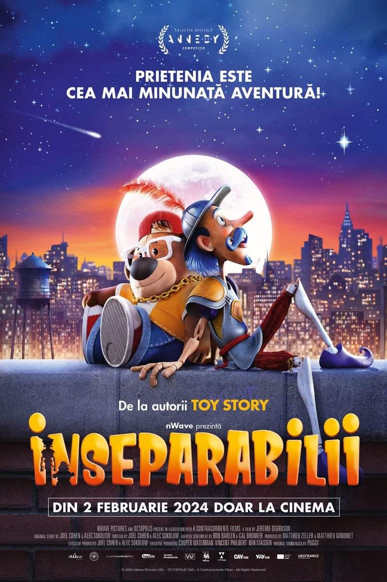 Animația "INSEPARABILII" sosește din 3 februarie la Cinema Independența din Târgoviște.