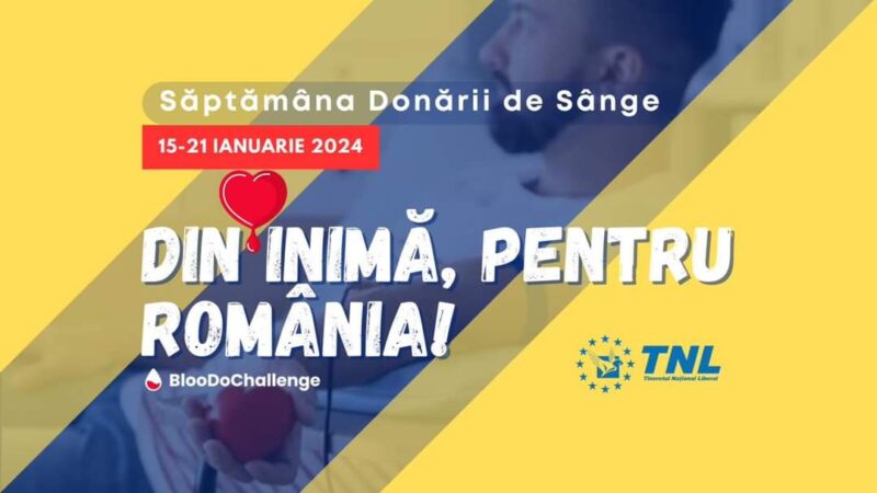 În campania ”Din inimă, pentru România”, peste 700 de membri ai TNL , au donat 316 litri de sânge În campania ”Din inimă, pentru România”, peste 700 de membri ai Tineretului Național Liberal au donat 316 litri de sânge - cât ar fi nevoie pentru a salva peste 2100 de vieți!