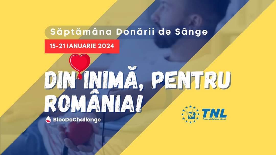 În campania ”Din inimă, pentru România”, peste 700 de membri ai Tineretului Național Liberal au donat 316 litri de sânge - cât ar fi nevoie pentru a salva peste 2100 de vieți! 