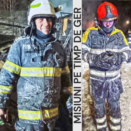 În ultimele nopți, pompierii au trebuit să înfrunte gerul pentru a stinge incendiile. Cu toate acestea, misiunile lor au continuat.