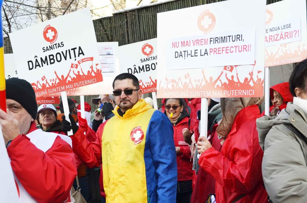 Județul Dâmbovița a fost reprezentat  ieri, la protestul  SANITAS de la Ministerul Muncii unde s-au cerut  clar și răspicat drepturile angajaților  din SĂNĂTATE și ASISTENȚĂ SOCIALĂ .