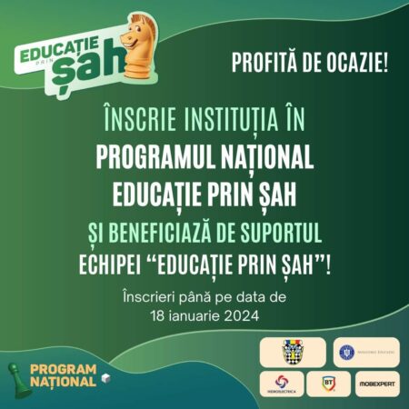 În fiecare județ există câte două locuri disponibile pentru instituțiile de învățământ.  