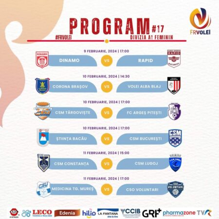 Runda debutează cu derby-ul dintre Dinamo și Rapid, două dintre echipele de tradiție în voleiul românesc. Campioana Volei Alba Blaj merge la Brașov, în timp ce CSM Lugoj are deplasare lungă, la Constanța.