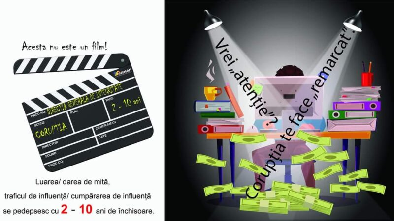 Campanie de prevenire a micii corupții : Se adresează funcționarilor ANAF, cât și contribuabililor ANAF, prin Direcția Generală de Integritate, implementează măsura 2.4. - "Formarea unei culturi civice de confruntare a fenomenului corupției mici”,