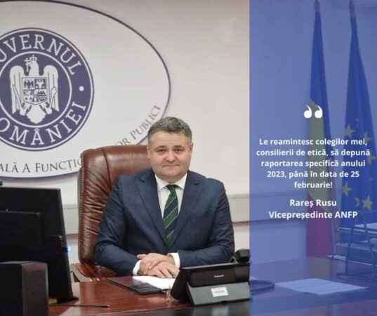 Raportarea face referire la informațiile din Anexa nr. 1 privind implementarea principiilor aplicabile conduitei profesionale a funcționarilor