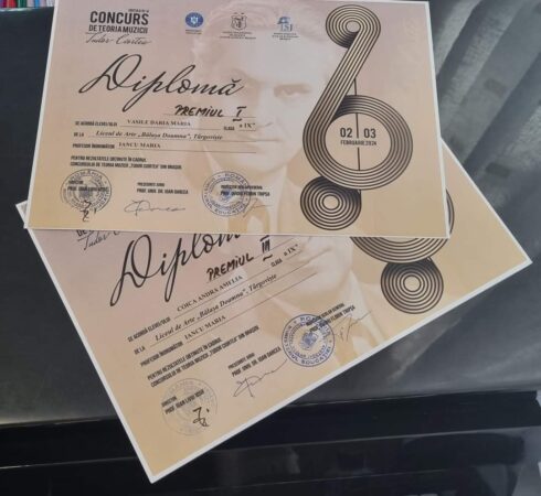 Elevii Liceului de Arte ” Bălașa Doamna” Târgoviște, au obținut rezultate extraordinare la Concursul ,,Ion Dumitrescu” și Concursul ,,Tudor Ciortea” Participarea la concursurile de teoria muzicii este mereu răsplătită cu rezultate pe măsura efortului depus.