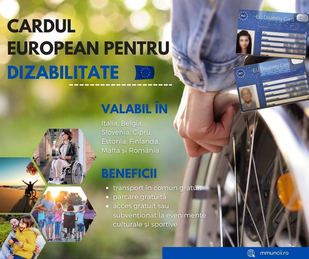 Ministerul Muncii și Solidarității Sociale, prin Autoritatea Națională pentru Protecția Drepturilor Persoanelor cu Dizabilități (ANPDPD), emite la cerere Cardul European pentru Dizabilitate.