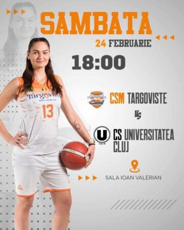 Se anunță un weekend plin și pentru echipa nde baschet CSM Târgoviște care se va întâlni sâmbătă, 24 februarie, ora 18:00