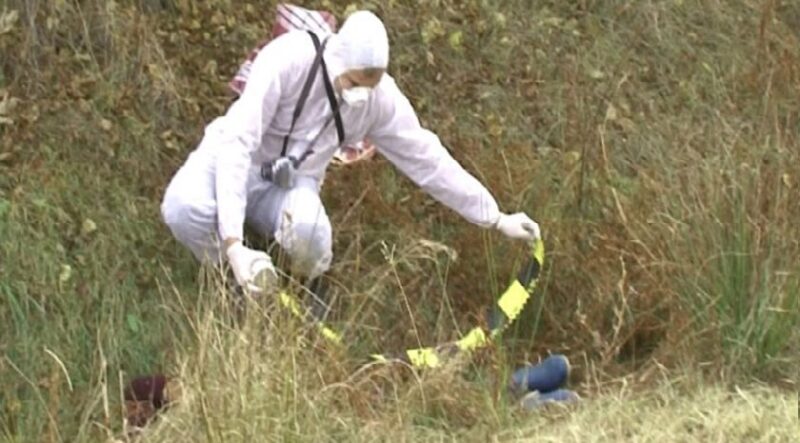 Descoperire macabră pe un câmp din localitatea dâmbovițeană Butimanu, sunt în plină desfășurare cercetări efectuate de polițiști