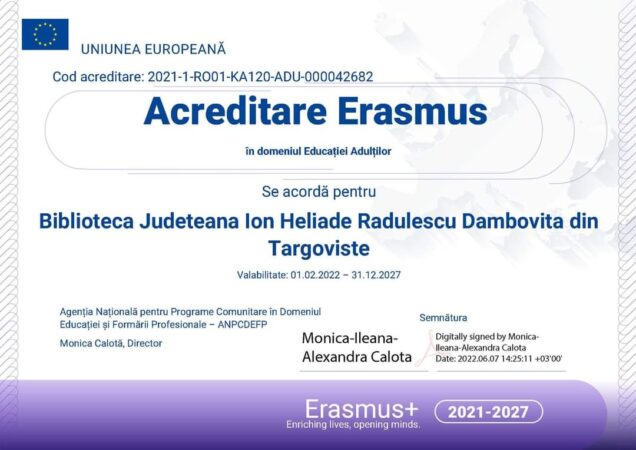 La Biblioteca Județeană „Ion Heliade Rădulescu” Dâmbovița a început o nouă poveste educațională.