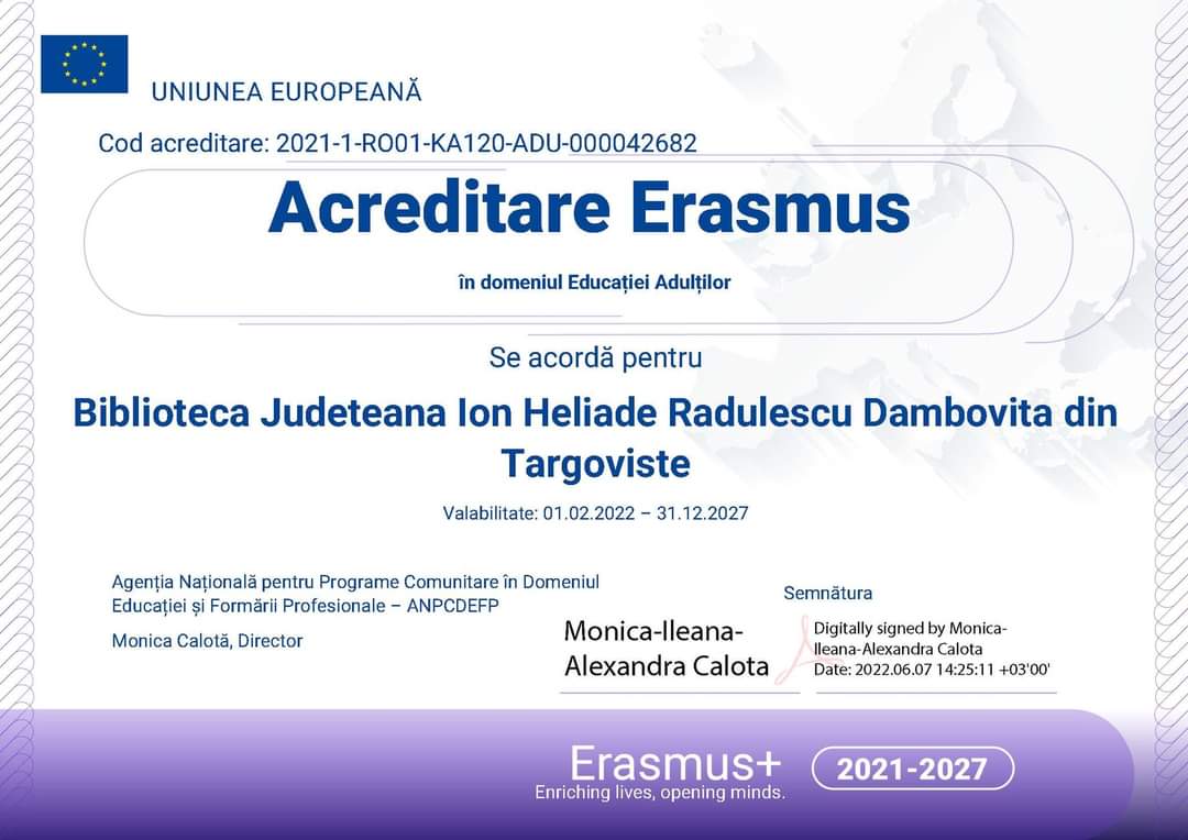 La Biblioteca Județeană „Ion Heliade Rădulescu” Dâmbovița a început o nouă poveste educațională.