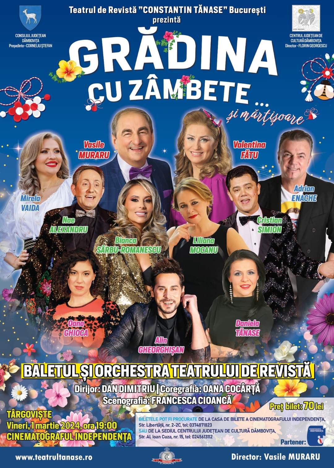 În prima zi a primăverii, Centrul Județean de Cultură Dâmbovița organizează, la Cinematograful Independența din Târgoviște