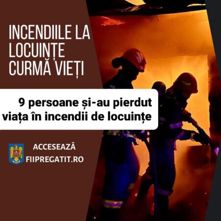 TRIST dar ADEVĂRAT! În primele șase zile ale lunii februarie, în  urma  incendiilor  de locuințe, nouă persoane au decedat, iar 12  au suferit arsuri și intoxicații cu fum/monoxid de carbon.
