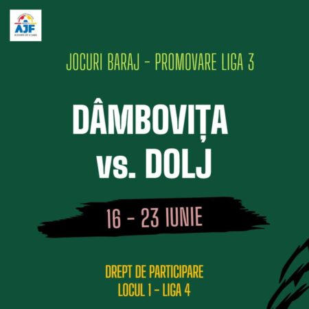  A avut loc tragerea la sorți a barajelor de promovare în Liga 3. Campioana județului Dâmbovița va întâlni pe 16 iunie (acasă, ora 18.00