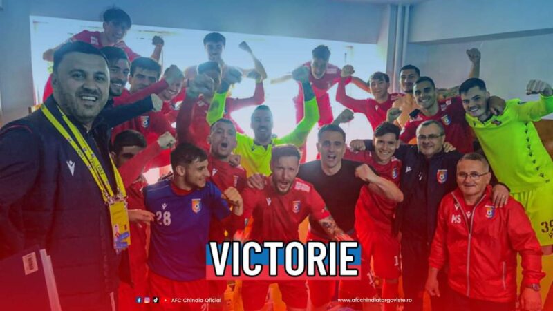 Chindia Târgoviște a obținut victorie  în  partida  cu Unirea Dej, meciul s-a încheiat cu victoria dâmbovițenilor, scor final 3-1, în etapa a 17-a din Liga 2 la fotbal.