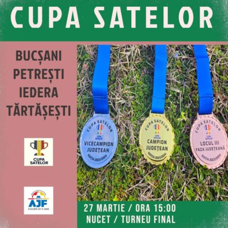 Cupa Satelor își va desemna campioana județeană miercuri, 27 martie, la Nucet Cupa Satelor își va desemna campioana județeană miercuri, 27 martie, la Nucet.