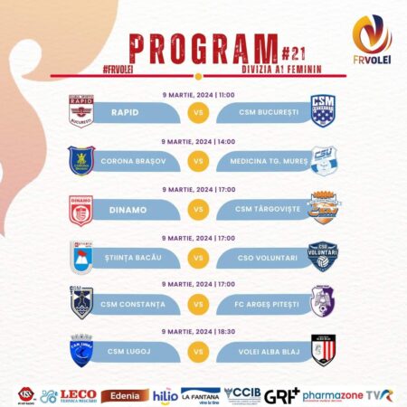 Ne apropiem de finalul sezonului regulat, dar lupta pentru stabilirea ierarhiei este mai disputată ca oricând în întrecerea fetelor.