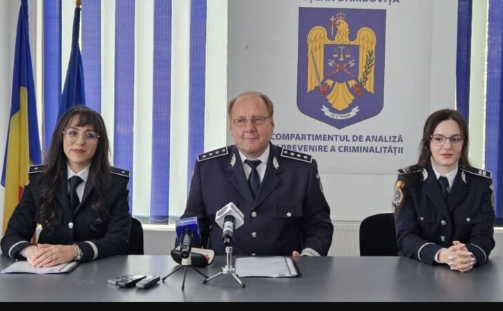 În perioada ianuarie – martie a.c., la nivelul județului Dâmbovița infracționalitatea sesizată,  înregistrează o creștere de 3,9%