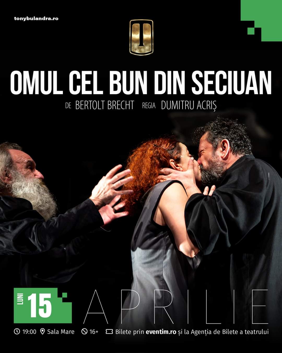 Nu ratați a doua reprezentație a premierei spectacolului"Omul cel bun din Seciuan" , luni, 15 aprilie, ora 19:00 - în Sala Mare a Teatrului Tony Bulandra din Târgoviște.