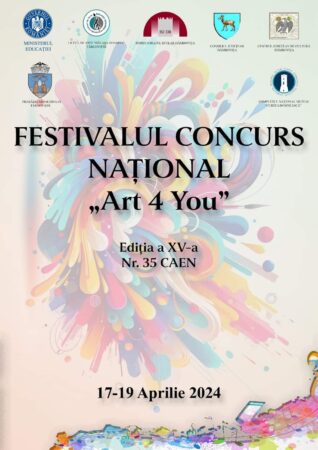 Festivalul Concurs Național „Art 4 you – Bucuria copilăriei” – ediția a XV-a, se va desfăşura în perioada 17 - 19 aprilie 2024, la Liceul de Arte „Bălaşa Doamna” Târgovişte