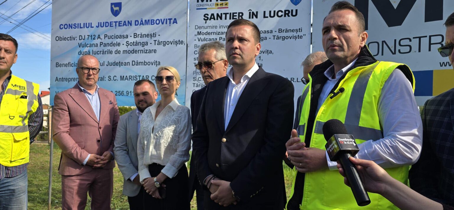 Au început lucrările de modernizare la DJ 712 Pucioasa - Brănești - Vulcana-Pandele - Șotânga - Târgoviște și DJ 720C Gura Ocniței - Ocnița